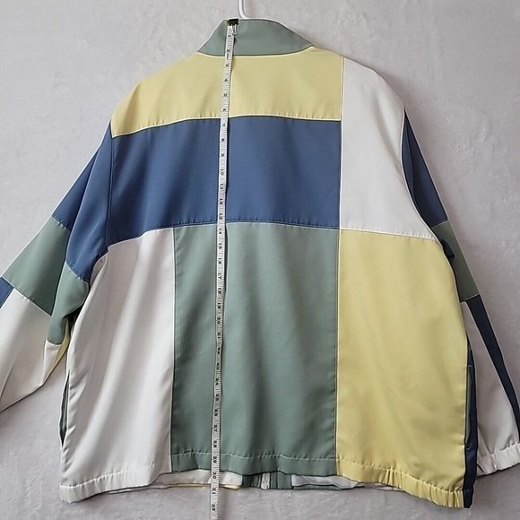 Vtg Allison Daley Womens Size 22W Color Block Windbreaker Jacket Lightweight 90s - Picture 12 of 16
